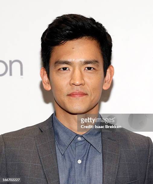 Actor John Cho arrives at a Paramount Pictures presentation to promote his upcoming film, "Star Trek Into Darkness" during CinemaCon at Caesars...