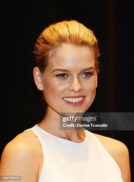 Alice Eve arrives at CinemaCon 2013 Paramount opening night party and presentation at Caesars Palace on April 15, 2013 in Las Vegas, Nevada.