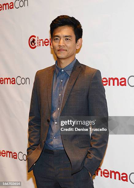 John Cho arrives at CinemaCon 2013 Paramount opening night party and presentation at Caesars Palace on April 15, 2013 in Las Vegas, Nevada.