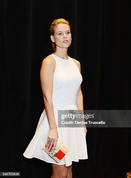 Alice Eve arrives at CinemaCon 2013 Paramount opening night party and presentation at Caesars Palace on April 15, 2013 in Las Vegas, Nevada.