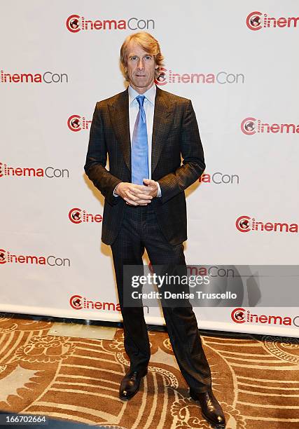 Michael Bay arrives at CinemaCon 2013 Paramount opening night party and presentation at Caesars Palace on April 15, 2013 in Las Vegas, Nevada.