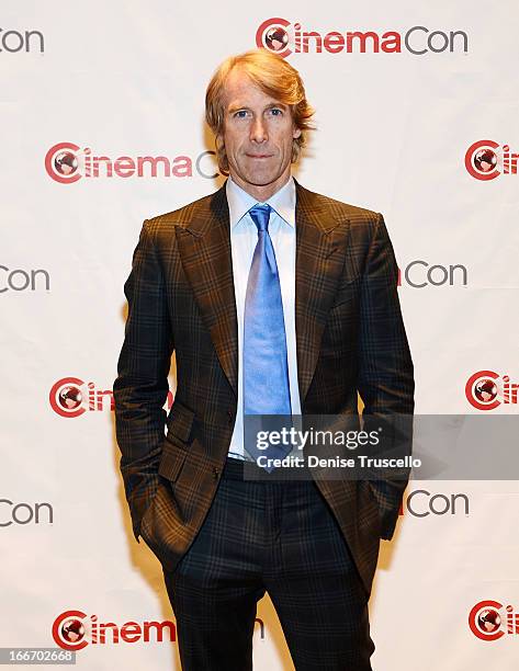 Michael Bay arrives at CinemaCon 2013 Paramount opening night party and presentation at Caesars Palace on April 15, 2013 in Las Vegas, Nevada.