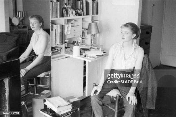 Close-Up Of Patricia Bosworth, Student Of Lee Strasberg Actor'S Studio In New York. En 1959, aux Etats Unis, à New York, la jeune actrice Patricia...