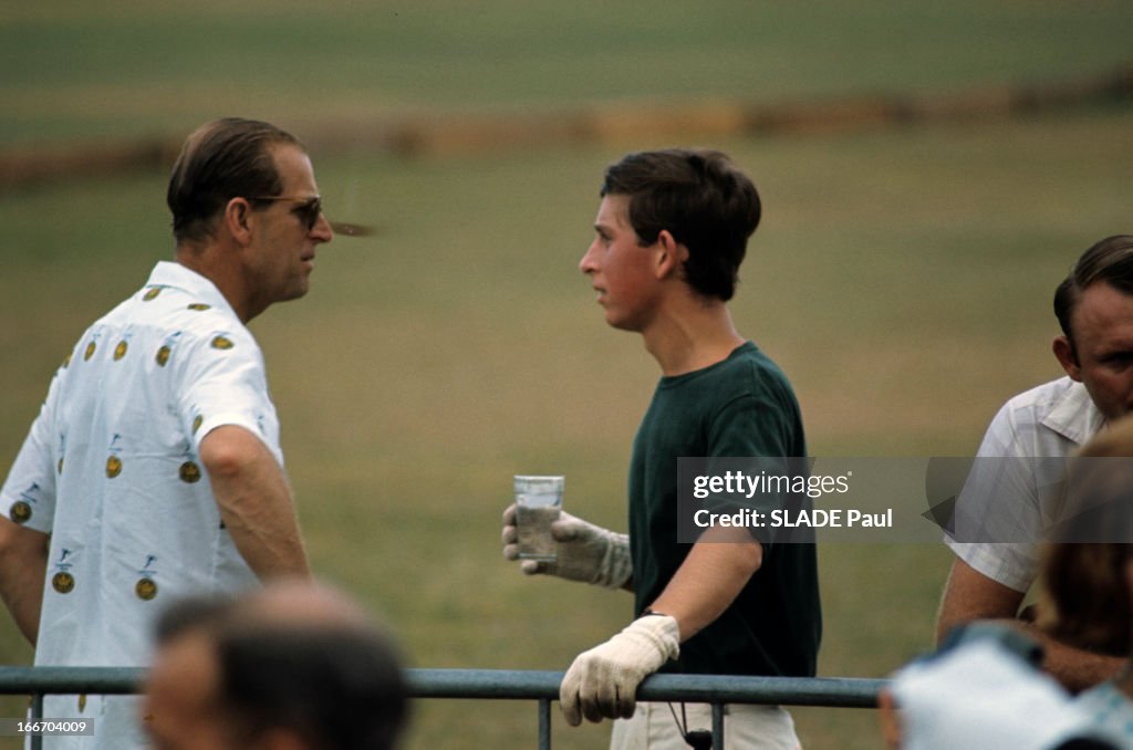 Prince Charles, The Prince Philip And Princess Anne Of The United Kingdom On Holiday In Jamaica