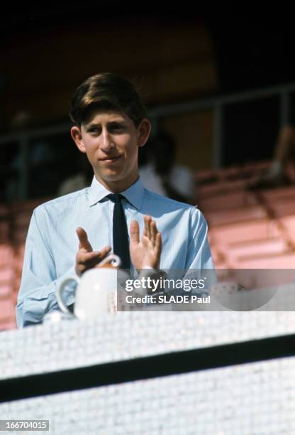 Prince Charles, The Prince Philip And Princess Anne Of The United Kingdom On Holiday In Jamaica. En Jamaïque, en août 1966, lors des vacances,...