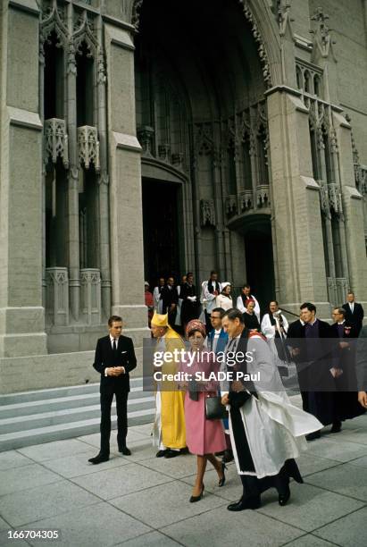 Princess Margaret Of The United Kingdom And Antony Armstrong-Jones In The United States. Aux Etats-Unis, en 1965, lors d'un voyage, la Princesse...