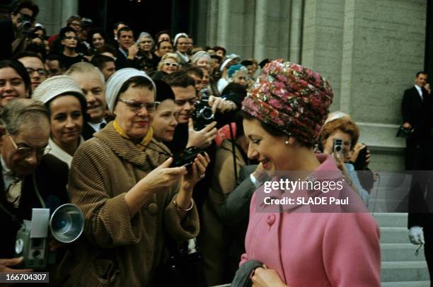 Princess Margaret Of The United Kingdom And Antony Armstrong-Jones In The United States. Aux Etats-Unis, en 1965, lors d'un voyage, la Princesse...