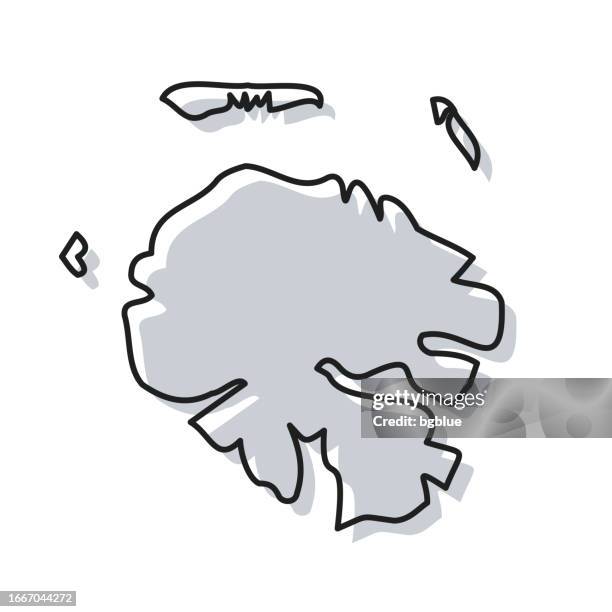 tahaa map hand drawn on white background - trendy design - french polynesia stock illustrations