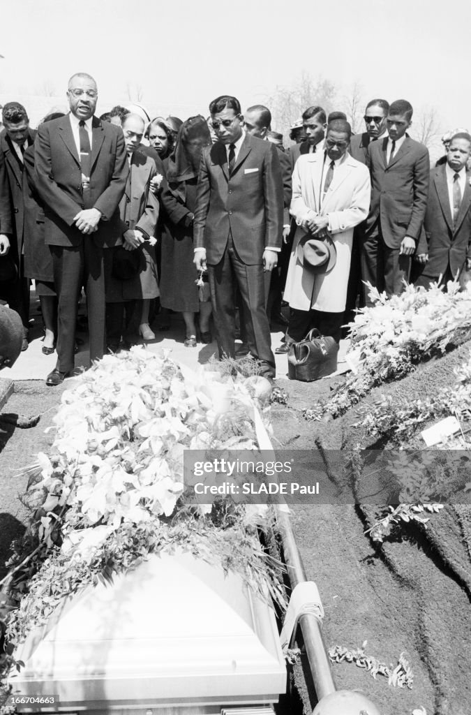 Sugar Ray Robinson At The Funeral Of His Sister