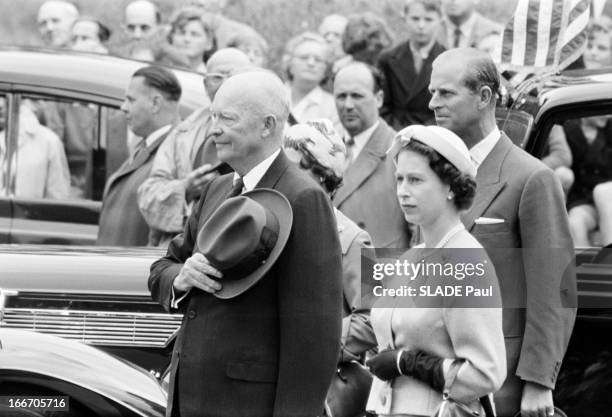 President Dwight Eisenhower At The Balmoral Castle. Ecosse, le 18 Août 1959, lors de la visite officielle du président américain Dwight David...