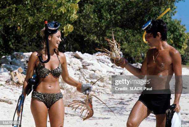 Shooting Of The Film 'Le Dernier Train De Katanga' By Jack Cardiff With Yvette Mimieux And Olivier Despax. En mars 1967, Yvette MIMIEUX, actrice, et...