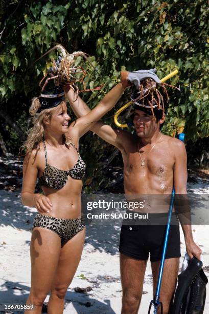 Shooting Of The Film 'Le Dernier Train De Katanga' By Jack Cardiff With Yvette Mimieux And Olivier Despax. En mars 1967, Yvette MIMIEUX, actrice, et...