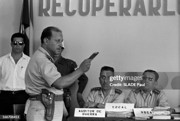 Trial Of Regis Debray In Camiri, Bolivia. En Bolivie, le 16 Octobre 1967, lors du procès de Régis DEBRAY, écrivain, philosophe, accusé de la guérilla...