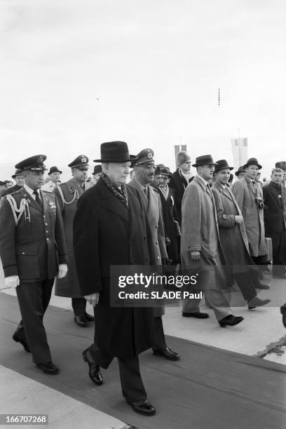 The President Of The United States Dwight David Eisenhower In Afghanistan. En decembre 1959, à Kaboul, à l'occasion d'un voyage officiel en...