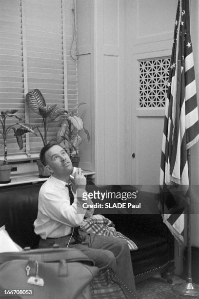 Some Republicans Members Occupy The American Senate. Aux Etats-Unis, à Washington, en mars 1960, des sénateurs sudistes républicains refusent le...