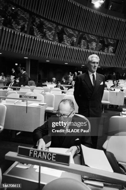 General Assembly Of The United Nations. A New-York, le 19 septembre 1969, lors de la 24ème session de l'Organisation des Nations Unies, dans la salle...