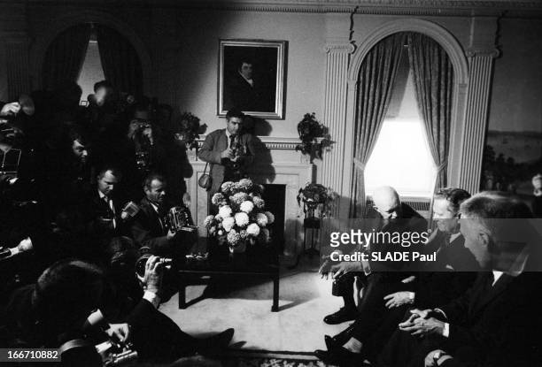 Meeting With Josip Tito And President Eisenhower. Etats-Unis, New-York, 23 septembre 1960, A l'occasion de la 15ème session de l'Assemblée Générale...