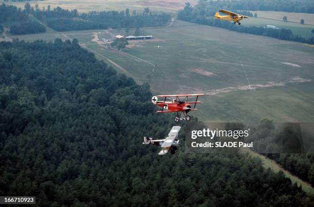 Guerre 14-18, photo biplans Français à un aérodrome Guerre 14-18, photo biplans Français à un aérodrome