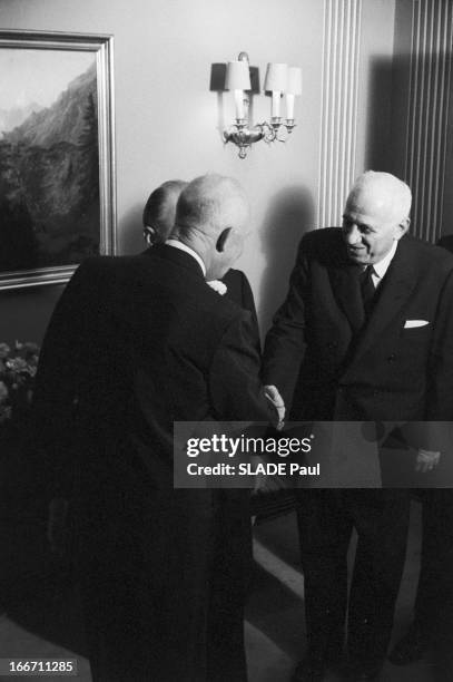 Meeting With Josip Tito And President Eisenhower. Etats-Unis, New-York, 23 septembre 1960, A l'occasion de la 15ème session de l'Assemblée Générale...
