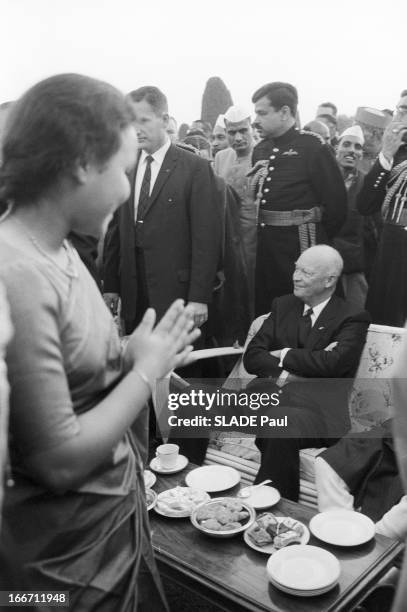 Official Visit Of President Dwight D. Eisenhower To India. En Inde, en décembre 1959, à l'occasion d'un voyage officiel en Inde, le président des...