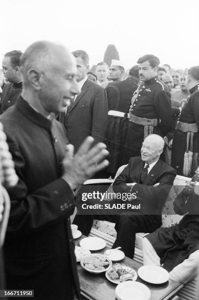 Official Visit Of President Dwight D. Eisenhower To India. En Inde, en décembre 1959, à l'occasion d'un voyage officiel en Inde, le président des...