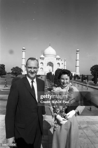 Official Visit Of President Dwight D. Eisenhower To India. En Inde, en décembre 1959, à l'occasion d'un voyage officiel en Inde, le président des...