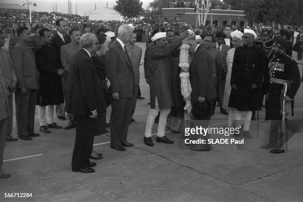 Official Visit Of President Dwight D. Eisenhower To India. En Inde, en décembre 1959, à l'occasion d'un voyage officiel en Inde, le président des...