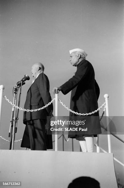 Official Visit Of President Dwight D. Eisenhower To India. En Inde, en décembre 1959, à l'occasion d'un voyage officiel en Inde, le président des...