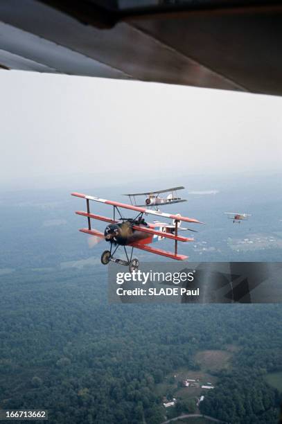 Guerre 14-18, photo biplans Français à un aérodrome Guerre 14-18, photo biplans Français à un aérodrome