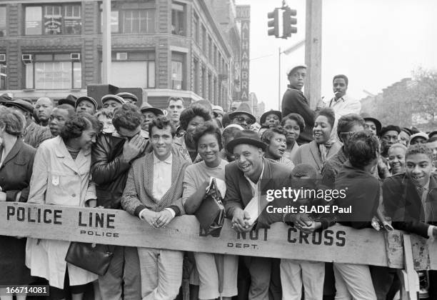 Demonstration In New York Against The Coming Of Nikita Khrushchev. Etats-Unis, New York, 21 septembre 1960, Alors que le Président du Conseil des...