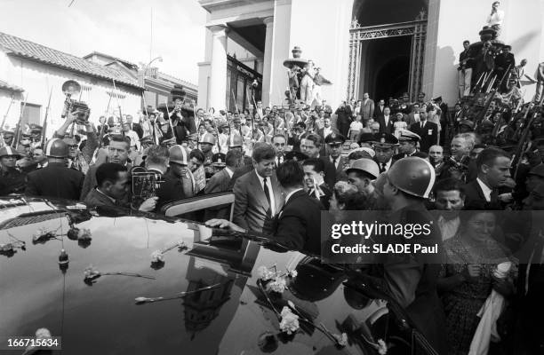 Travel Of John Fitzgerald Kennedy In Latin America. En décembre 1961, à l'occasion d'un voyage officiel en Amérique latine, le président des Etats...