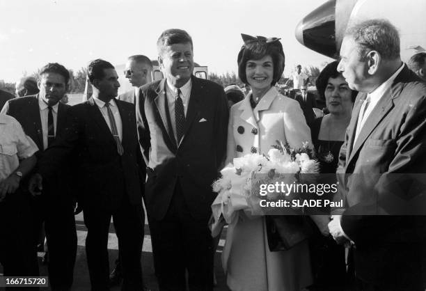 Travel Of John Fitzgerald Kennedy In Latin America. En décembre 1961, à l'occasion d'un voyage officiel en Amérique latine, à PORTO RICO le président...