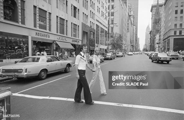 Franz Beckenbauer And His Wife Brigitte In New York.