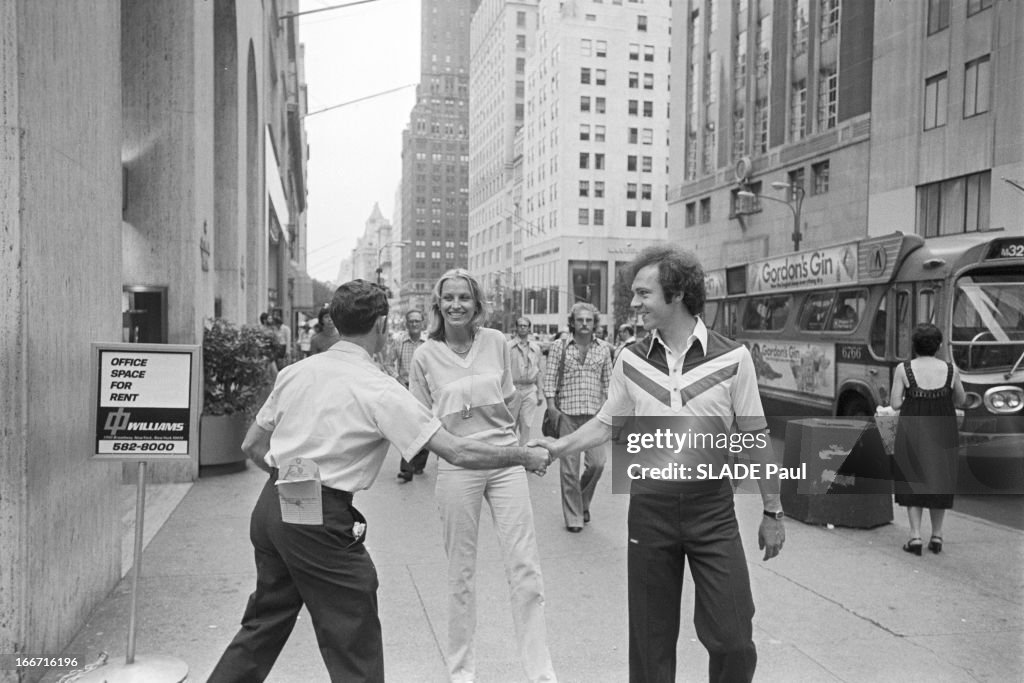 Franz Beckenbauer And His Wife Brigitte In New York