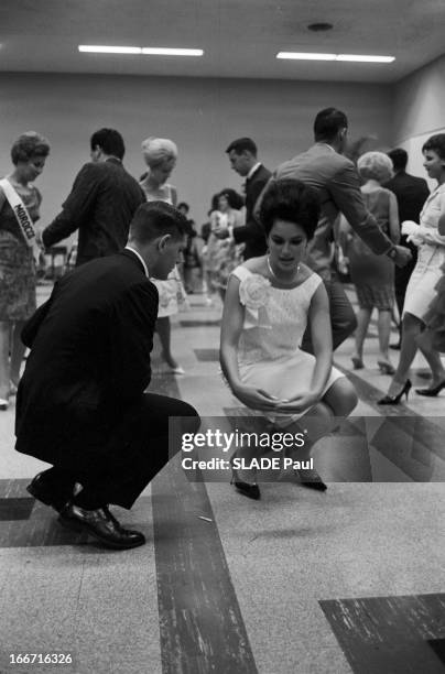 Leda Maria Vargas, Brazil, Elected Miss Universe 1963 In Miami. En juillet 1963, Aux Etats-Unis, en Floride, à Miami Beach, lors du concours de Miss...