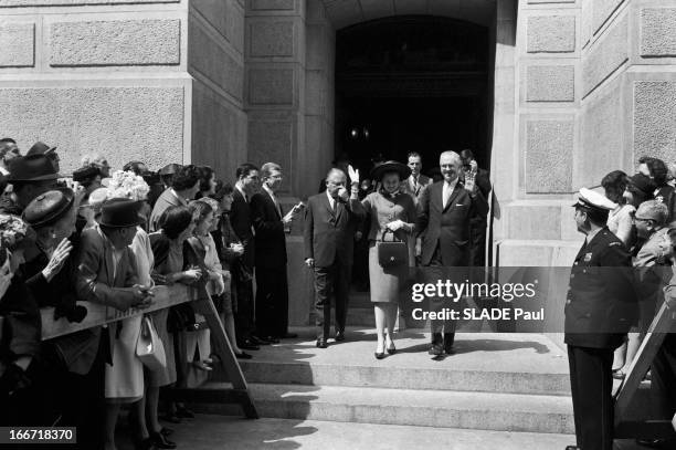 Prince Rainier Iii Of Monaco, Princess Grace And Their Children Travelling In The United States. Etats-Unis- 20 Avril 1963- Voyage de la famille...