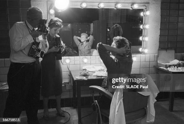 Rendezvous With Maria Schell At The Hairdresser In Hollywood. Etats-Unis, Los Angeles, Hollywood, 7 mars 1959, l'actrice autrichienne Maria SCHELL...