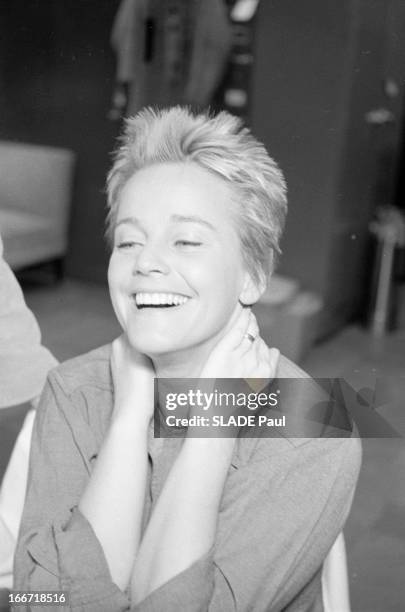 Rendezvous With Maria Schell At The Hairdresser In Hollywood. Etats-Unis, Los Angeles, Hollywood, 7 mars 1959, l'actrice autrichienne Maria SCHELL...