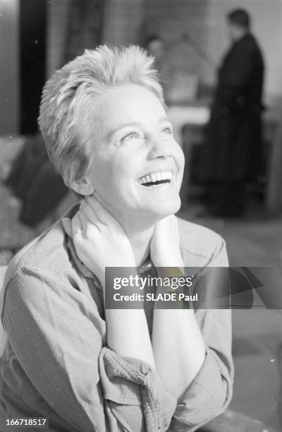 Rendezvous With Maria Schell At The Hairdresser In Hollywood. Etats-Unis, Los Angeles, Hollywood, 7 mars 1959, l'actrice autrichienne Maria SCHELL...