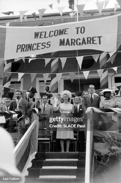 Celebration Of The Independence In Jamaica With The Princess Margaret And Tony Snowdon. Jamaïque, aout 1962, La princesse MARGARET, comtesse de...