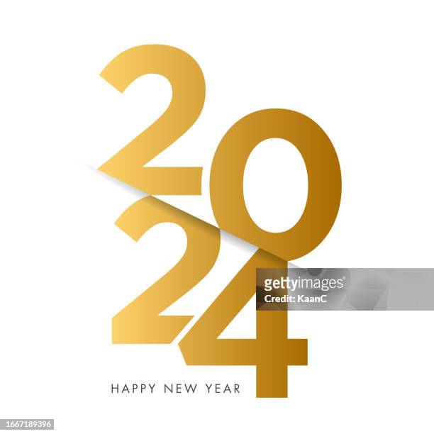 2024. happy new year. abstract numbers vector illustration. holiday design for greeting card, invitation, calendar, etc. vector stock illustration - sports stock illustrations