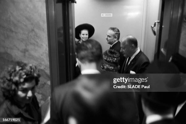 Prince Rainier Iii Of Monaco, Princess Grace And Their Children Travelling In The United States. Etats-Unis- 20 Avril 1963- Voyage de la famille...