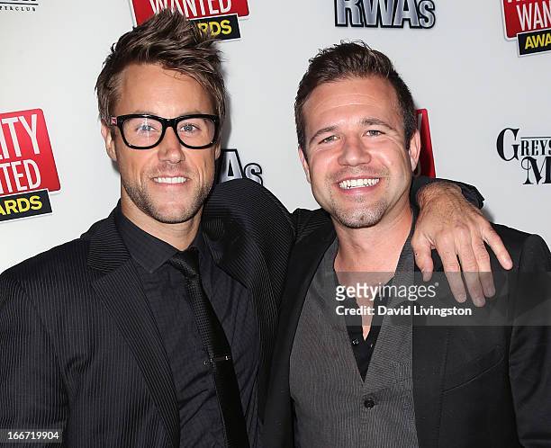 Personalities Aaron Martell and Randy Lee attend the 1st annual "RealityWanted" reality TV awards show at Greystone Mansion on April 11, 2013 in...