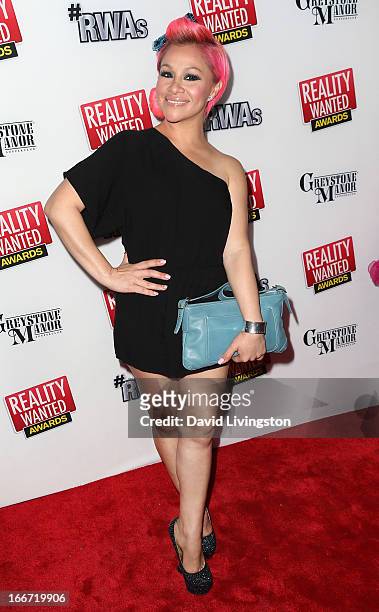 Designer Chochi Fiamengo attends the 1st annual "RealityWanted" reality TV awards show at Greystone Mansion on April 11, 2013 in Beverly Hills,...