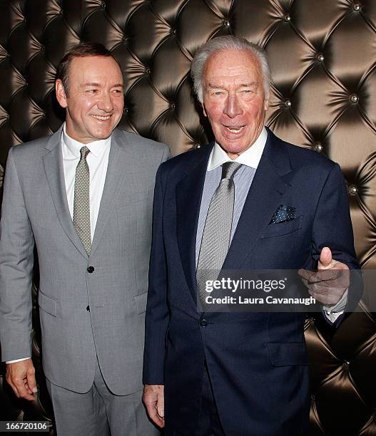 Kevin Spacey and Christopher Plummer attend 13th Annual Monte Cristo Awards at The Edison Ballroom on April 15, 2013 in New York City.