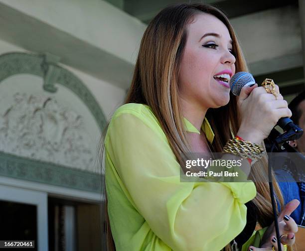 Lily Elise performs at 3rd Annual Rockn Rolla Movie Awards Eco Party on April 11, 2013 in Los Angeles, California.