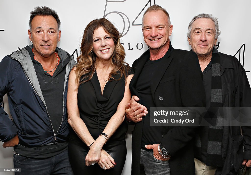 Bruce Springsteen , Sting and Robert De Niro pose with actress/... News Photo - Getty Images