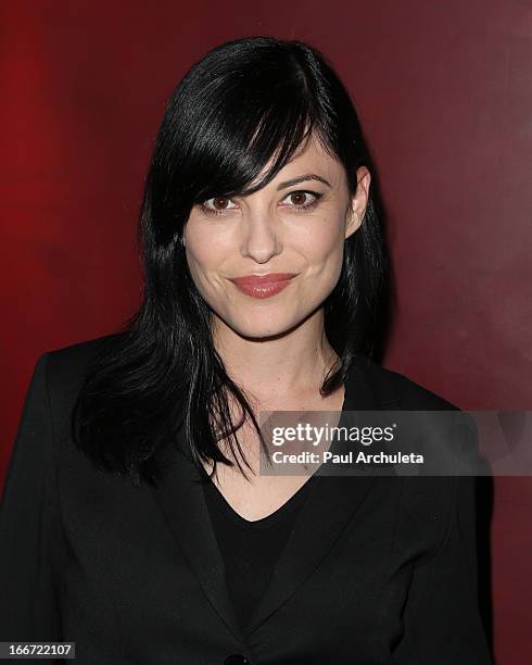 Actress Kate Kelton attends the screening of "Sexy Evil Genius" at the ArcLight Cinemas on April 15, 2013 in Hollywood, California.