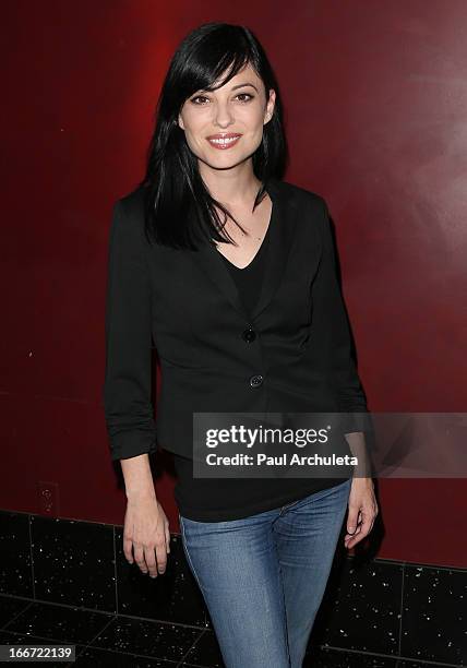 Actress Kate Kelton attends the screening of "Sexy Evil Genius" at the ArcLight Cinemas on April 15, 2013 in Hollywood, California.