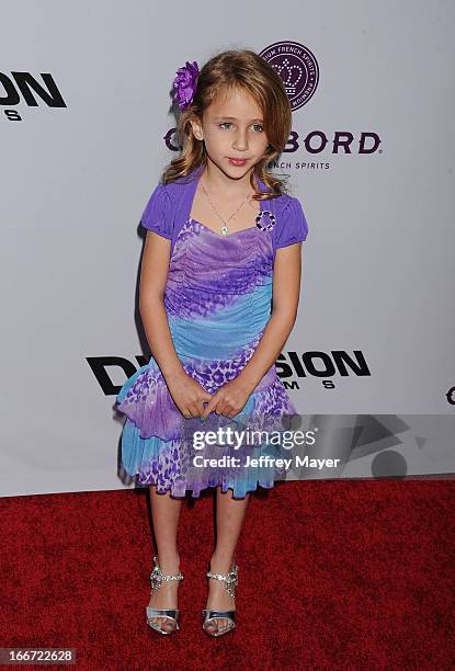 Ava Kolker arrives at the 'Scary Movie V' - Los Angeles Premiere at ArcLight Cinemas Cinerama Dome on April 11, 2013 in Hollywood, California.